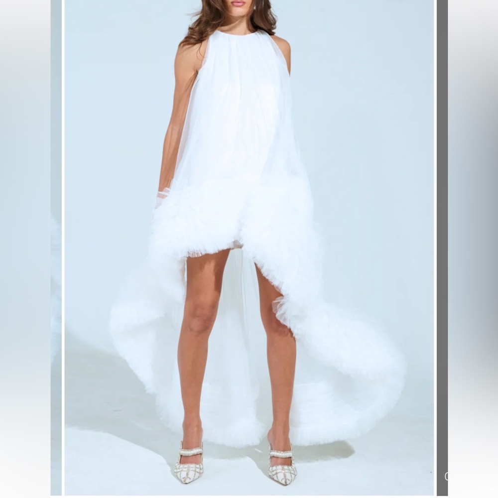 AKIRA White High Low Dress